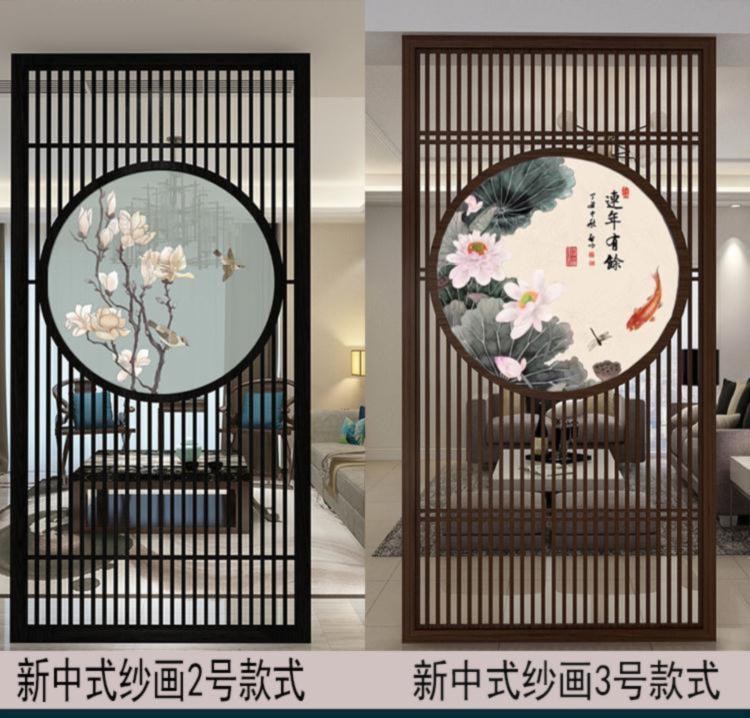 Phong cách Trung Quốc màn hình bán thấm gạc sơn vách ngăn phòng khách mô hình gỗ rắn đền thờ mục vụ homestay cấu trúc trang trí lối vào TV - Màn hình / Cửa sổ