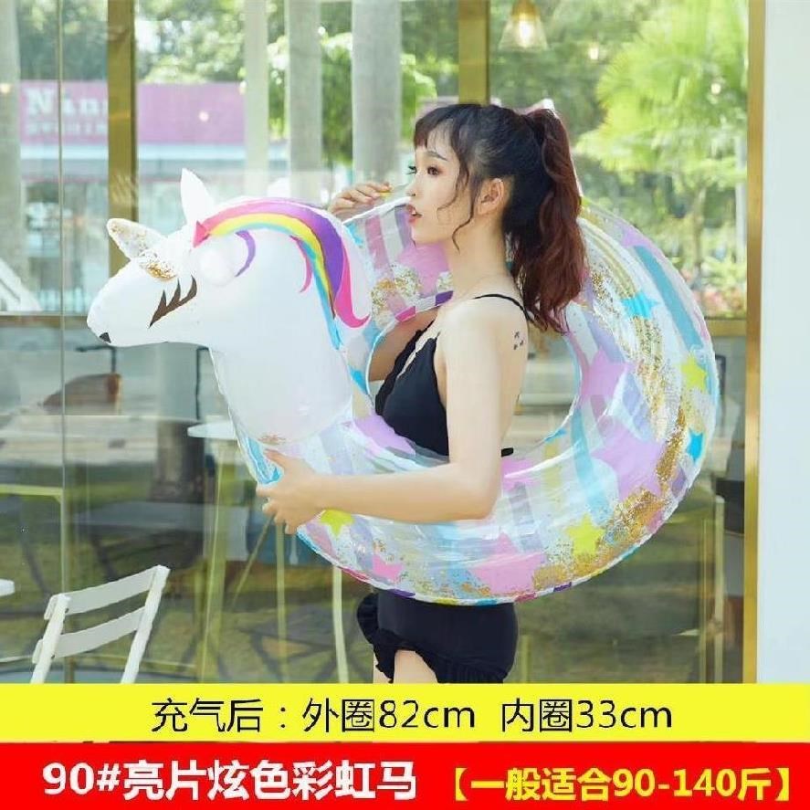 Người lớn bơi vòng nước lớn tiết kiệm ngoài trời chất béo mm lưới nước màu đỏ bánh rán dày có bơm hơi vòng ngồi nữ - Cao su nổi