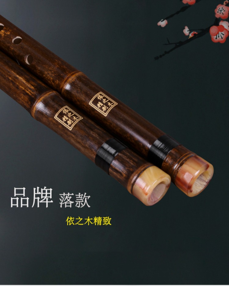 Sáo trúc tím cao cấp sáo ngắn chuyên nghiệp Dongxiao mới bắt đầu Sáo trúc cổ G-tune Nhạc cụ F-tune Nhạc cụ sáo ngắn gửi phụ kiện - Nhạc cụ dân tộc