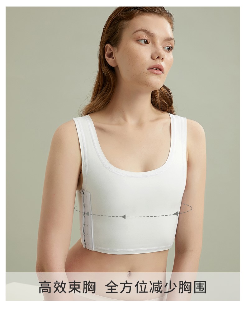 Corset les ngắn đẹp trai t nhựa ngực vest quấn ngực thể thao ngực lớn show đồ lót nhỏ nữ sinh viên thu nhỏ ngực mùa hè - Sau sinh