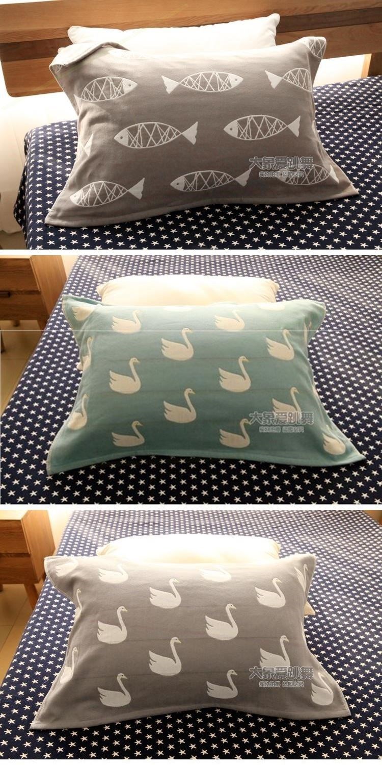 Mẫu gối ký túc xá khăn lớn Gối hàn quốc đơn cotton thoáng khí chần bông khăn gối khăn sinh viên Châu Âu tối - Khăn gối