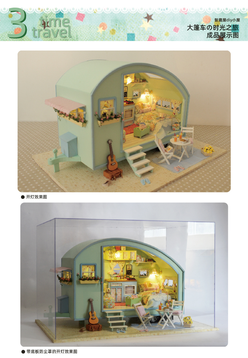 Nhà thông thái Fun House tự làm túp lều thời gian hành trình đồ chơi lắp ráp bằng tay xây dựng mô hình biệt thự gửi tặng sinh nhật bé gái - Chế độ tĩnh