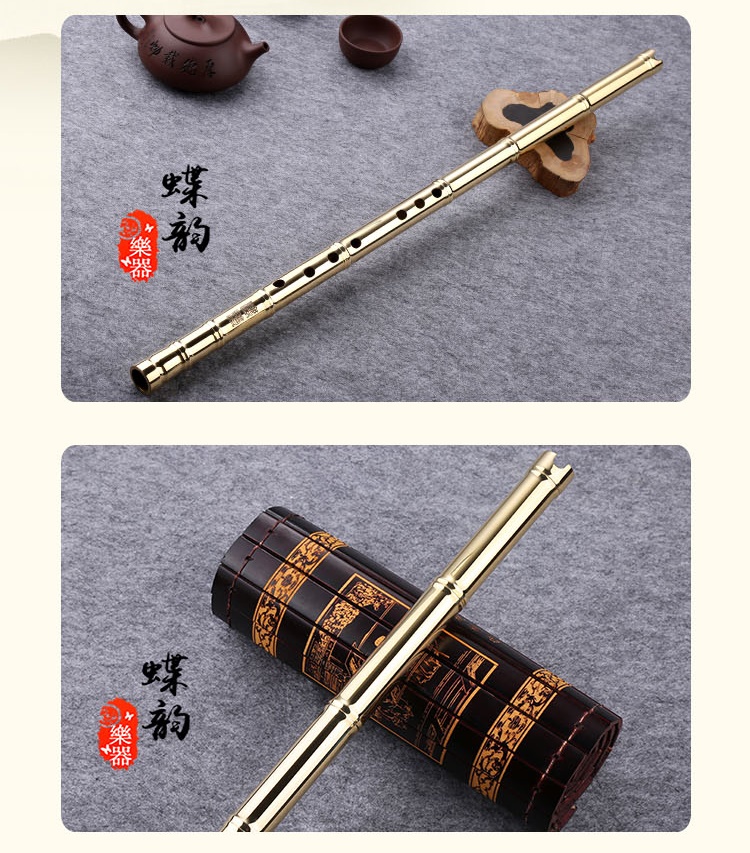 Sáo ngắn tốt bằng đồng Xiao giới thiệu nhạc cụ mới bắt đầu biểu diễn chuyên nghiệp cao cấp Dongxiao Nanxiao tám lỗ sáu g điều chỉnh f phong cách cổ - Nhạc cụ dân tộc