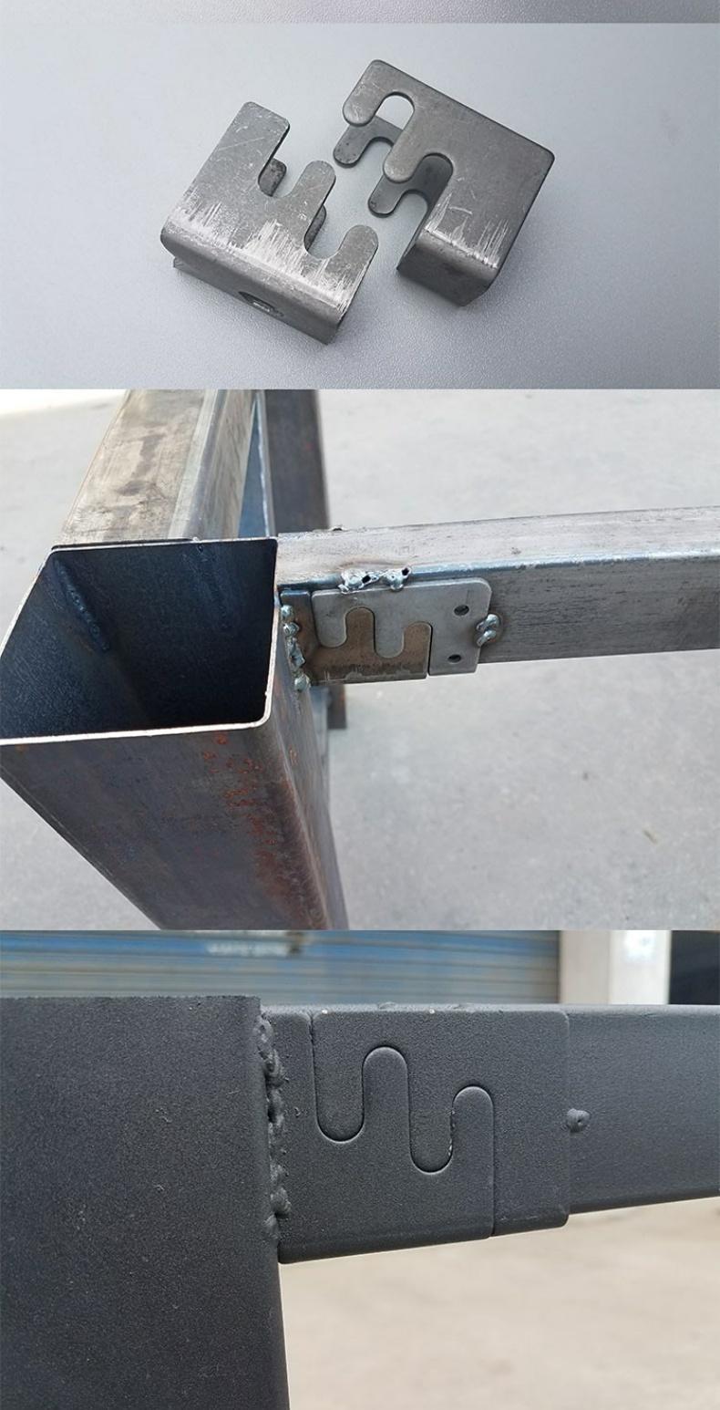 Kẹp kim loại phần cứng phụ kiện đồ nội thất khung thép kết nối khung bàn buộc dây buộc dây buộc kết hợp nút ghim nút sắt ống vuông - Chốt