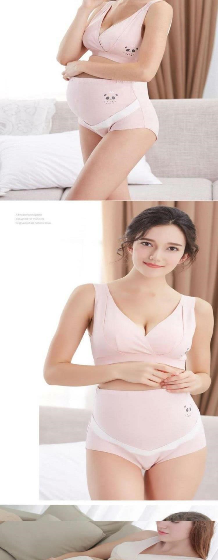 Quần lót bà bầu cạp cao Quần lót nâng bụng bản rộng Quần lót bà bầu dành cho bà bầu Mùa hè của phụ nữ. Quần đùi pijama cho bà bầu mùa hè - Áo ngực cho con bú / Quần lót / Quần chăm sóc trước sinh