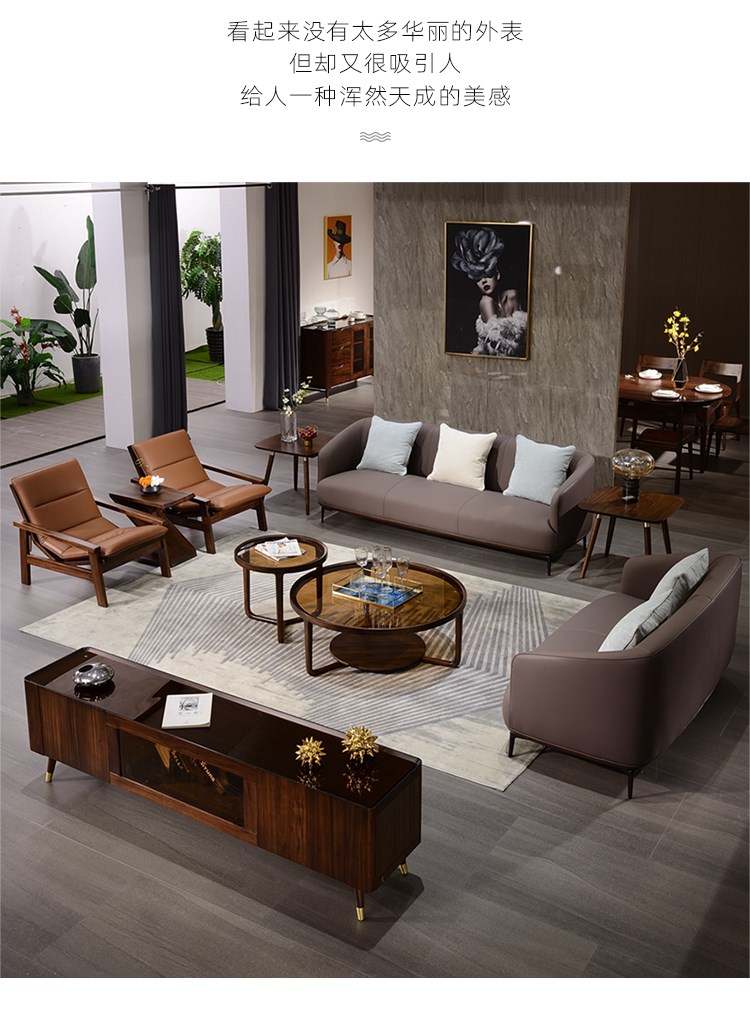 Hiện đại sáng sang trọng da nghệ thuật đồ nội thất bằng gỗ rắn bàn ghế sofa gỗ mun kết hợp phòng khách bộ ghế sofa gỗ nhiều người - Ghế sô pha