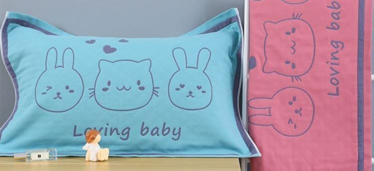 Khăn gối vải cotton nguyên chất cho cặp đôi khăn gối cotton mềm mại thấm mồ hôi bốn mùa khăn trải người lớn phong cách Châu Âu - Khăn gối