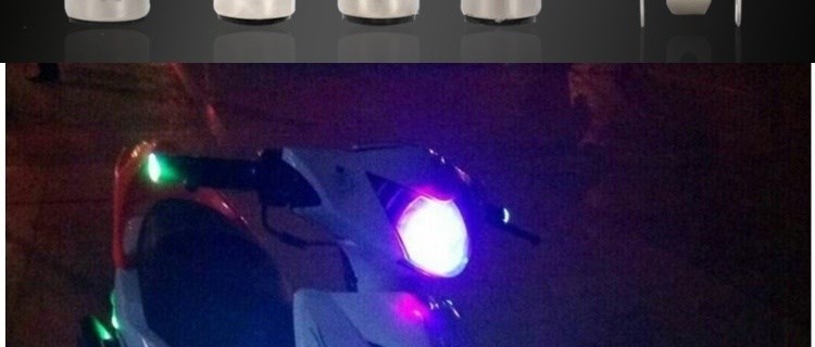 Dải đèn lái xe sửa đổi ánh sáng bóng đèn siêu sáng đơn giản trang bị thêm cho phụ nữ với ánh sáng mạnh đèn đuôi xe máy nổ nhấp nháy đèn led - Đèn xe máy