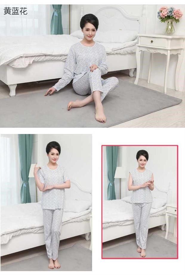 Áo len cardigan mỏng dài tay của phụ nữ cotton tinh khiết cài cúc một mảnh hàng đầu cotton mặc nhà mặc đồ ngủ kích thước lớn - Pyjama