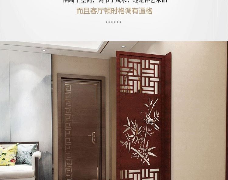 Phong cách Trung Quốc mới bức tường ngăn vách ngăn phòng khách Lối vào Phong thủy Căn hộ nhỏ gỗ rắn gấp màn hình gấp di động - Màn hình / Cửa sổ