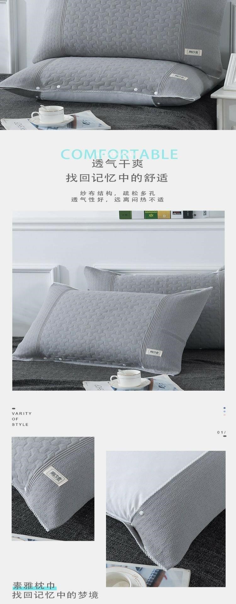 Sản phẩm mới khăn gối mềm diệu kỳ một đôi khăn bông gạc khăn gối kiểu dáng Châu Âu bán quấn nút chụp cố định đơn chống trượt - Khăn gối