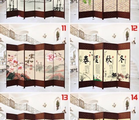 Phong cách Trung Quốc vách ngăn màn hình gấp hàng rào kính thiên văn di động phòng khách đơn giản hiện đại đơn giản phòng ngủ gấp màn hình mây tre trúc - Màn hình / Cửa sổ