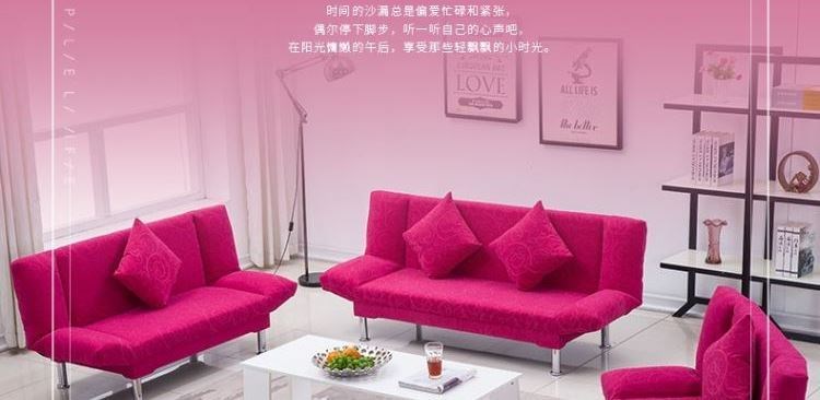 Phòng ngủ sofa nhỏ đơn giản căn hộ nhỏ hình chữ nhật cửa hàng quần áo thiết thực, ổn định và thoáng khí Ghế sofa vải nỉ đơn giản - Ghế sô pha
