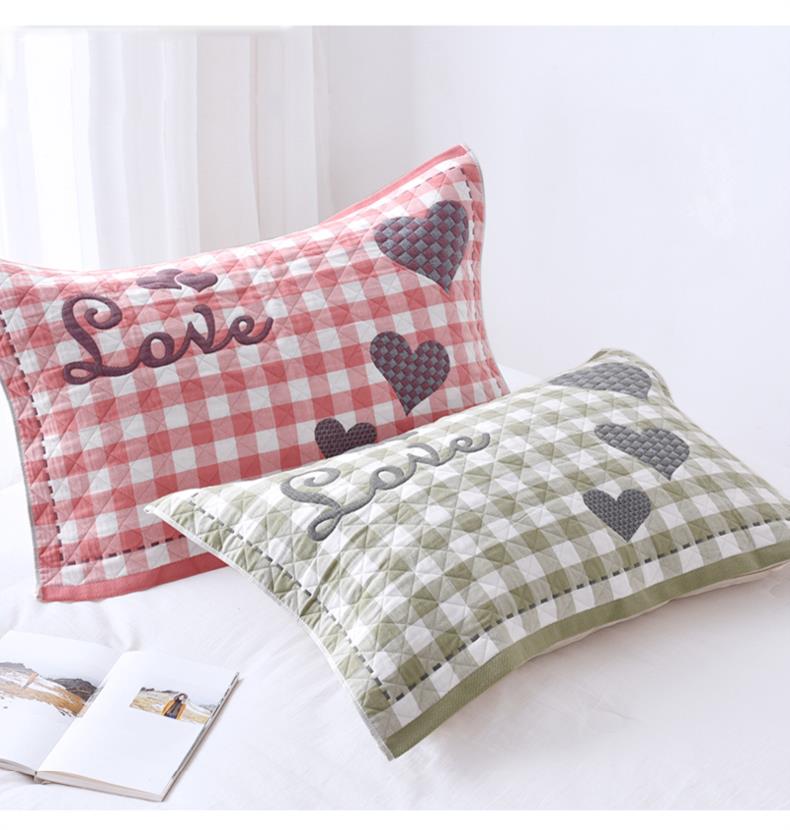 Sợi cotton Khăn gối trẻ em phong cách Châu Âu có thể cố định gạc, gai, kẻ sọc thoáng mát, bé gái mặc nhà, mẫu mỏng, người lớn lạnh - Khăn gối