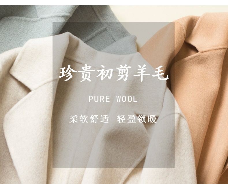 Áo khoác len cashmere hai mặt chống mùa mới 2019 kiểu ngắn Hepburn kiểu áo len nhỏ cao cấp - Áo len lót đôi