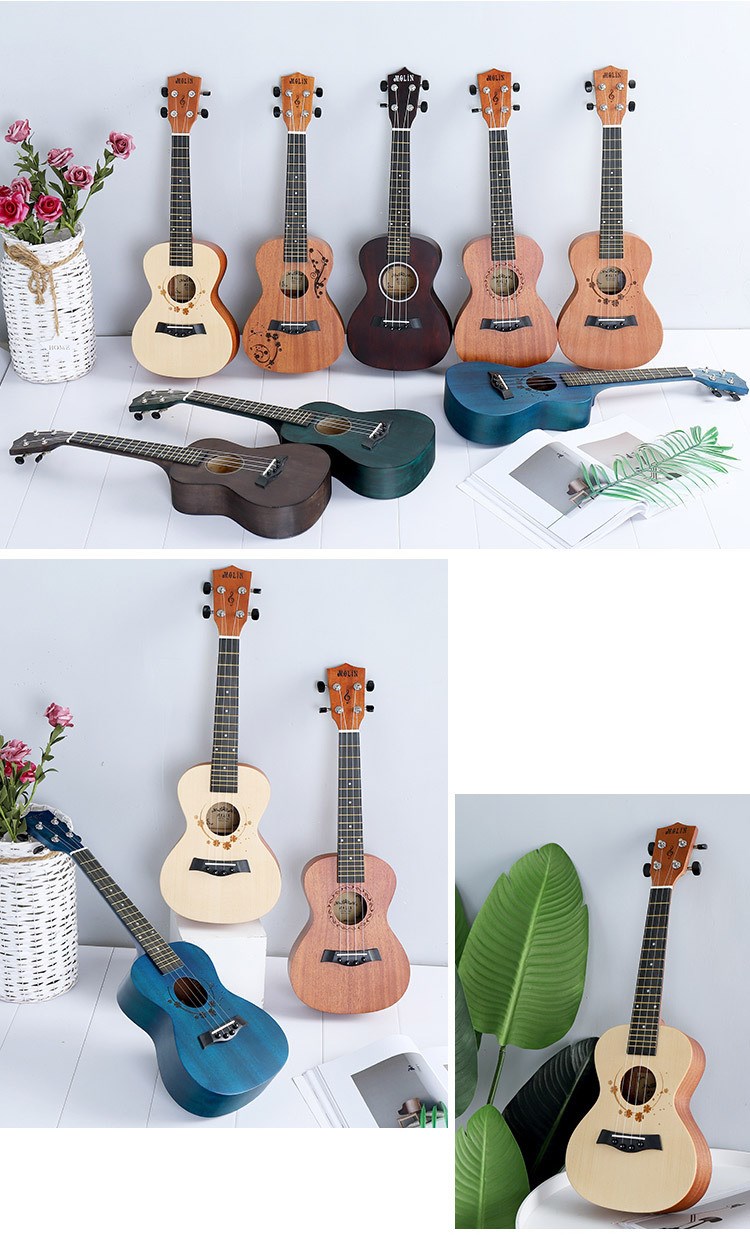 Student Urik Single Board Nam dành cho người lớn Nhạc cụ dành cho người lớn bằng gỗ gụ Ukulele cho người mới bắt đầu Cô gái Bắc Âu Bắt đầu 23 inch - Nhạc cụ phương Tây