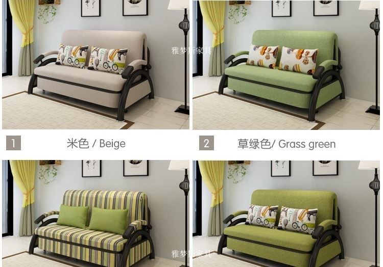 Gấp sofa giường thời trang kép sử dụng thời trang nghỉ trưa nghỉ trưa thu nhỏ phần còn lại đẩy kéo bốn mùa đơn giản hiện đại màu xám ngủ trưa - Ghế sô pha