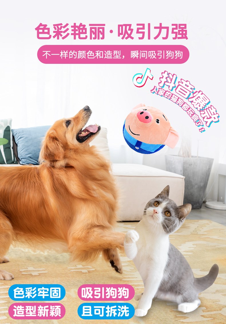 Jianjian đồ chơi cho chó đồ chơi vật nuôi chọc ghẹo cún bông chó con cắn răng hàm kháng âm thanh bóng điện ưa thích - Mèo / Chó Đồ chơi
