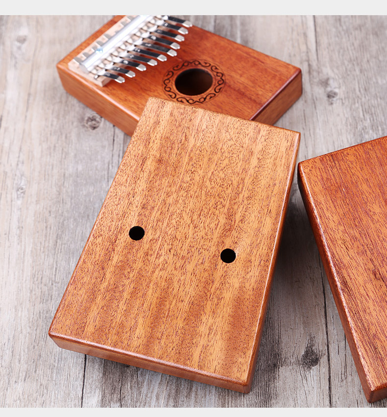 Đàn hạc đen cao cấp Nhạc cụ đàn Kalimba ngón tay cái đàn piano gỗ gụ veneer đàn piano ngón tay 17 nốt cho người mới bắt đầu cầm tay - Nhạc cụ phương Tây