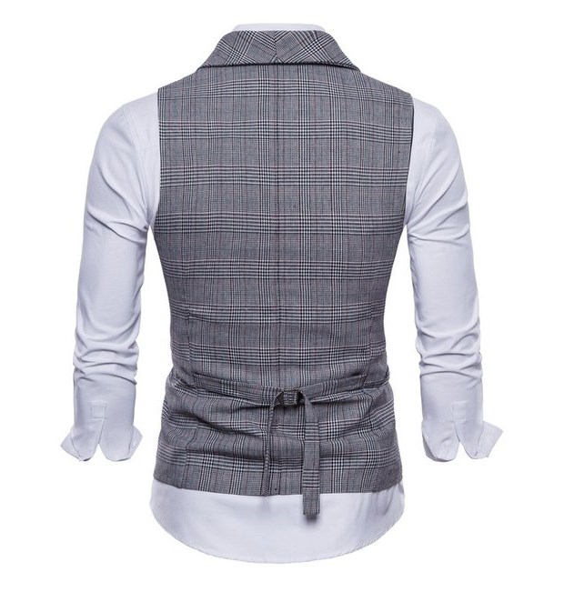 2020 bốn mùa nam mới kẻ sọc giản dị thời trang nam phù hợp với tất cả cá tính - Áo vest cotton