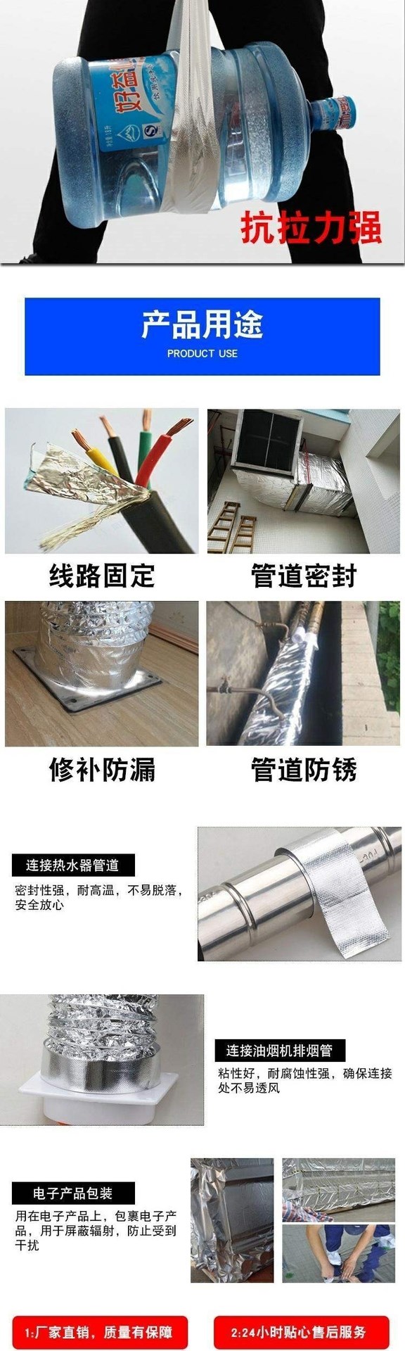 Ghép băng bếp gas Băng giấy thiếc bọc ống nước Chặn ống nước Chặn thực tế 20m Mặt bàn bếp bằng lá nhôm hun khói - Băng keo