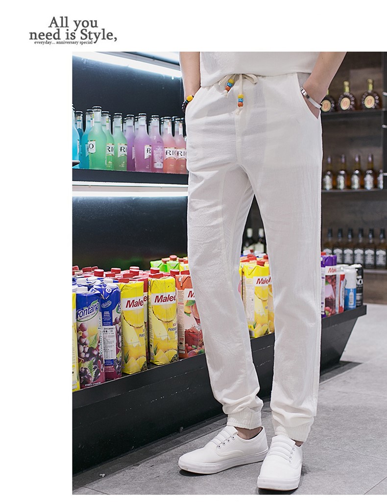 Bộ đồ thể thao vải lanh mùa hè dành cho nam giới phần mỏng Phiên bản Hàn Quốc của xu hướng tự trồng trọt Bộ đồ hai mảnh vải lanh và cotton ngắn tay giản dị của Trung Quốc - Bộ đồ