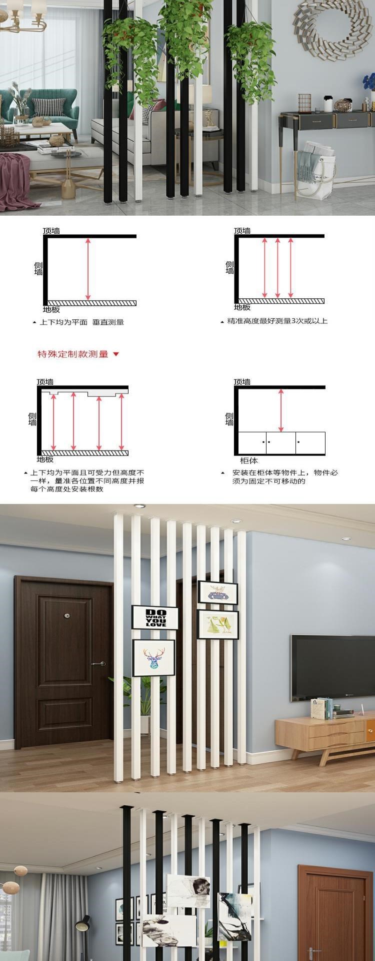 Vách ngăn bằng sắt rèn trang trí hiên nhà màn hình sáng tạo cột thanh dọc chìm nhà phòng khách phòng ngủ phòng ngủ vách ngăn - Màn hình / Cửa sổ