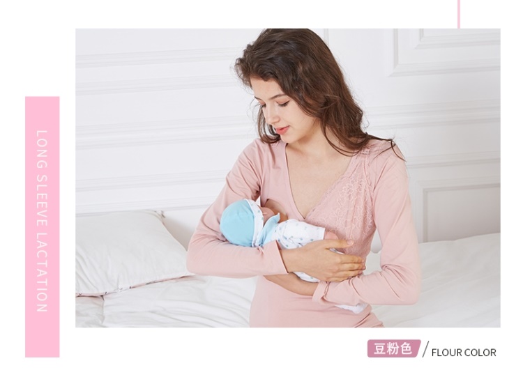 Áo ngực sau sinh, giam cầm, đồ lót, cotton, quần áo mùa thu, mùa thu, phụ nữ mang thai, vô căn cứ, cho con bú, cho con bú đơn - Áo ấm