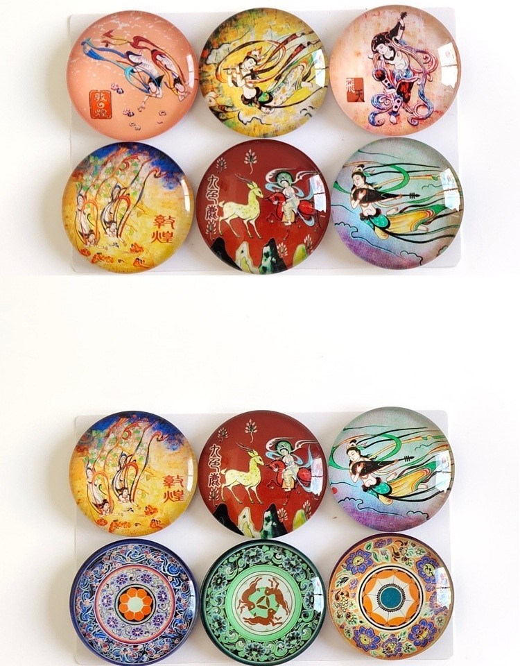 朋友纪念品嘉峪关i磁贴冰箱贴甘肃旅游标志月牙泉伴手礼送敦煌