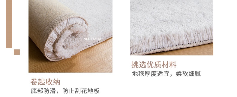 Cao cấp phong cách hiện đại đơn giản thảm phòng khách phòng ngủ Bắc Âu màu xám sang trọng bàn cà phê thảm trải sàn gia đình có thể giặt và dễ dàng - Thảm