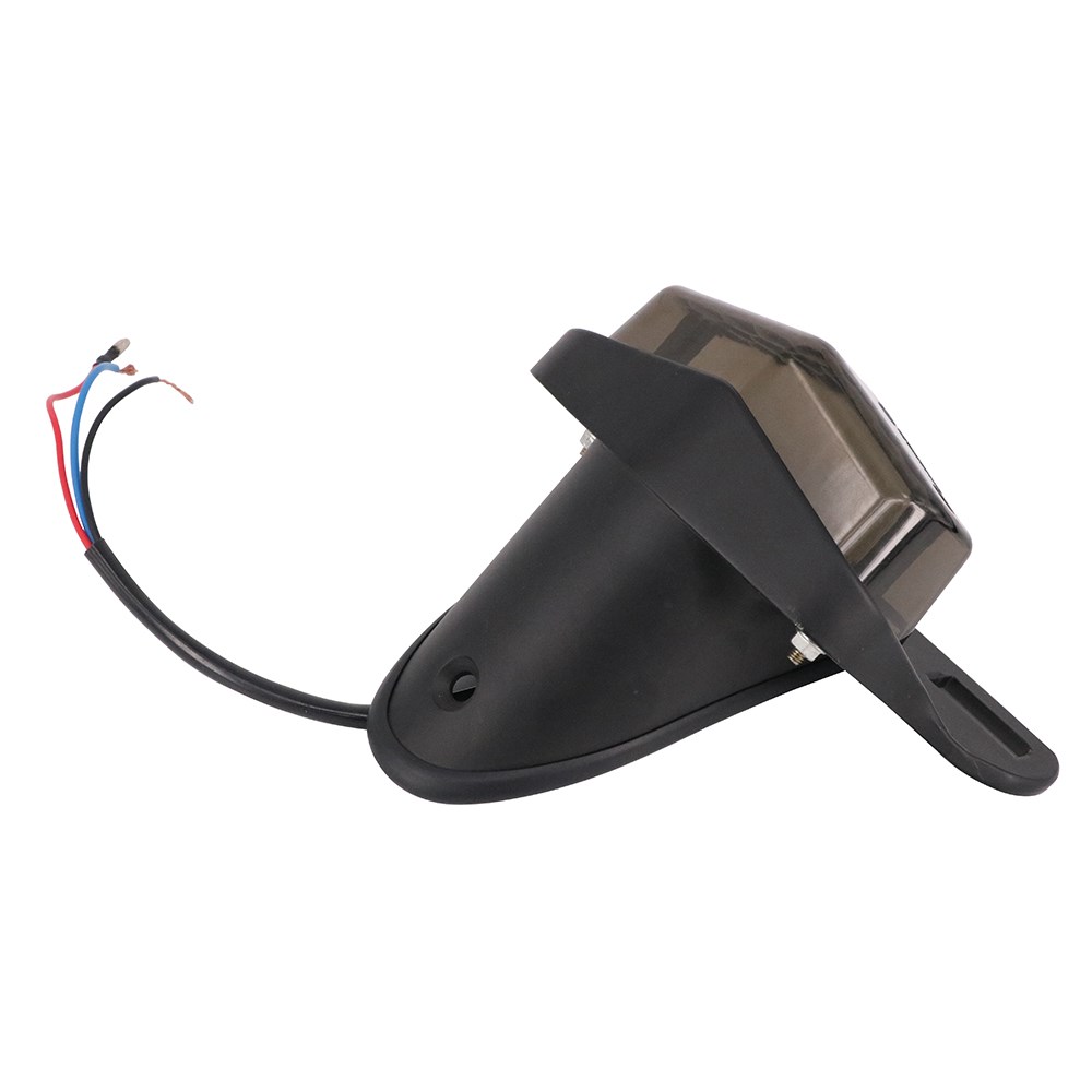 Xe máy địa hình sửa đổi đầu máy xe lửa cổ điển LED đèn phanh đuôi màu bạc đỏ đèn phanh 12v đèn chạy ban đêm ánh sáng phổ quát - Đèn xe máy