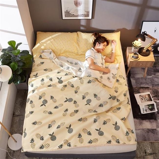 . Lưới du lịch bẩn túi ngủ ngoài trời du lịch ra tấm chăn trong nhà siêu mỏng đôi túi ngủ đôi ngủ đơn - Túi ngủ