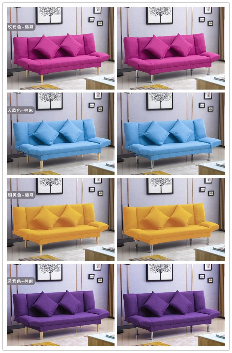Đôi căn hộ nhỏ lười gấp sofa giường cho thuê phòng khách hình chữ nhật màu đỏ Châu Âu phòng khách cửa hàng cắt tóc sử dụng kép ghế sofa - Ghế sô pha