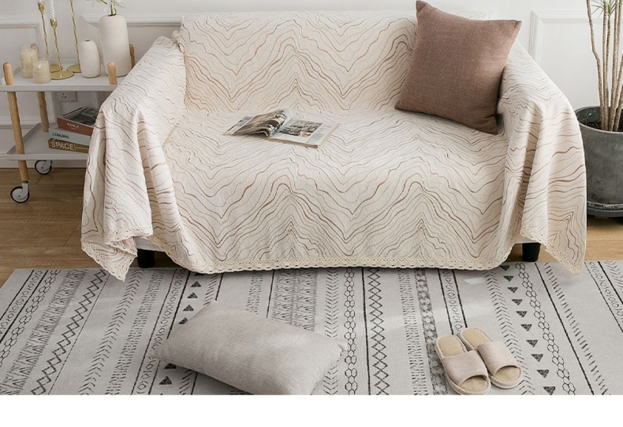 Đệm sofa bốn mùa phổ thông chống trơn trượt bọc bảo vệ sofa cao cấp bọc khăn vải chống mèo xước Bắc Âu bọc phổ thông bao trọn gói - Bảo vệ bụi