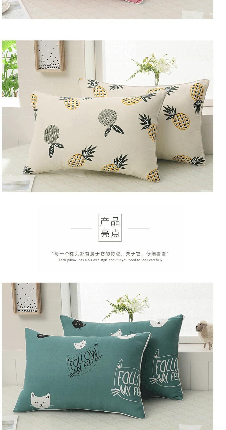 Gối đơn cho sinh viên gối cổ ký túc xá giường gối lõi cộng với áo gối bộ một-một-shot 2 người lớn cả đầu nam và nữ - Gối trường hợp
