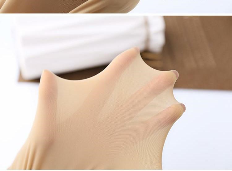 Ống thép không trơn trượt chống trượt dây thép chống trượt silicone pantyhose mỏng chống móc mùa xuân và mùa thu mặt nạ mở tập tin tất dày vừa với phụ nữ - Vớ giảm béo