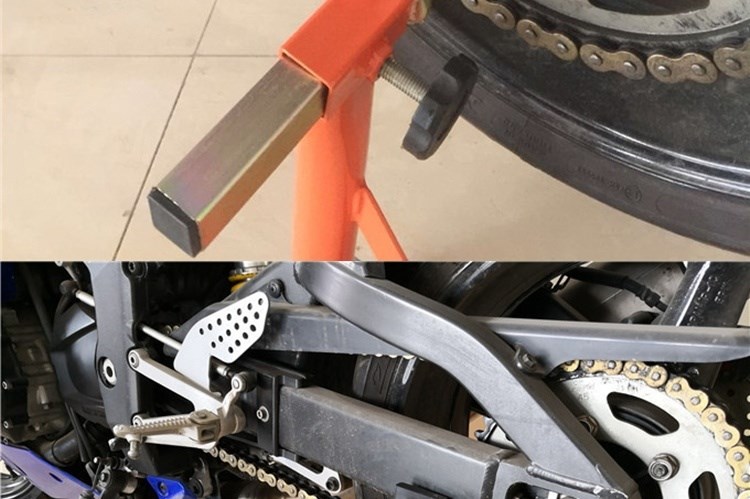 Khung hỗ trợ bánh sau xe máy máy nặng xe máy bánh trước và bánh sau nâng khung niêm phong xe hạ cánh nâng công cụ bảo trì - Bộ sửa chữa Motrocycle