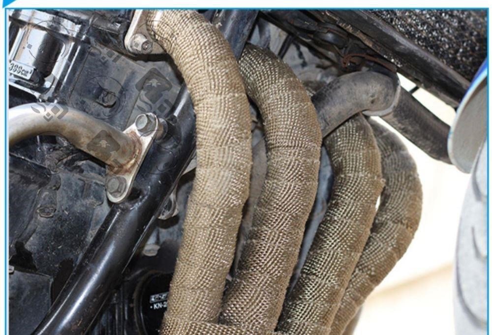 Vải chống bỏng ống xả xe máy gas Ống xả bọc ống khói chống cháy, bọc vải cách nhiệt chịu nhiệt độ cao - Ống xả xe máy