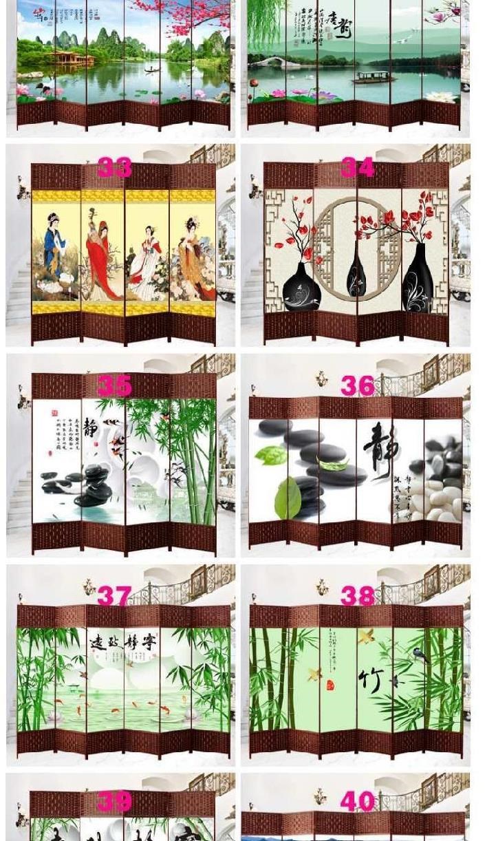 Vách trưng bày hình ảnh phong cách Trung Quốc quán trà sữa quán trà sữa cao 1,5m cơ sở xưởng làm mẫu vách ngăn di động văn phòng - Màn hình / Cửa sổ