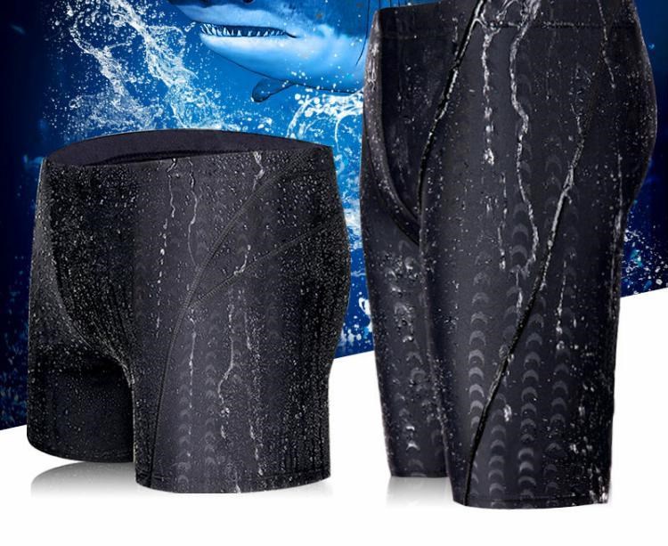 . Quần bơi nhanh khô quần bơi nam thoải mái năm điểm áo tắm thể thao boxer cỡ lớn đồ bơi đàn hồi cao đồ bơi tắm suối nước nóng - Nam bơi đầm