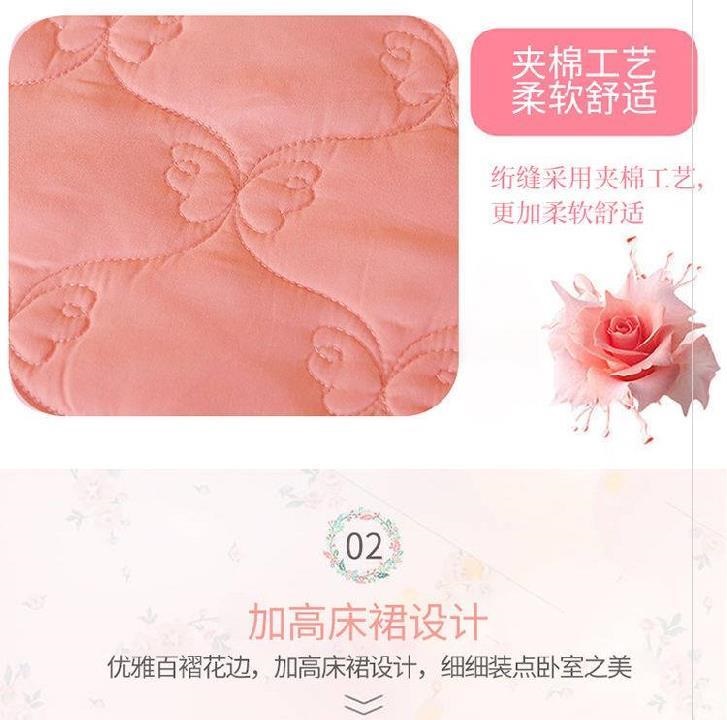 Váy ngủ ren sản phẩm mới của Hàn Quốc khăn trải giường chiều cao chần bông dày ngày ký túc xá ngày trẻ em giường váy trải giường - Váy Petti