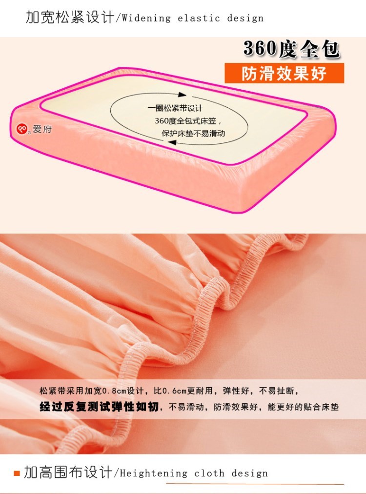 Ga trải giường cotton một mảnh cotton Simmons bảo vệ giường 1,8m Ga trải giường chống trượt 1,5m nệm mỏng màu nâu trải giường mùa hè - Trang bị Covers