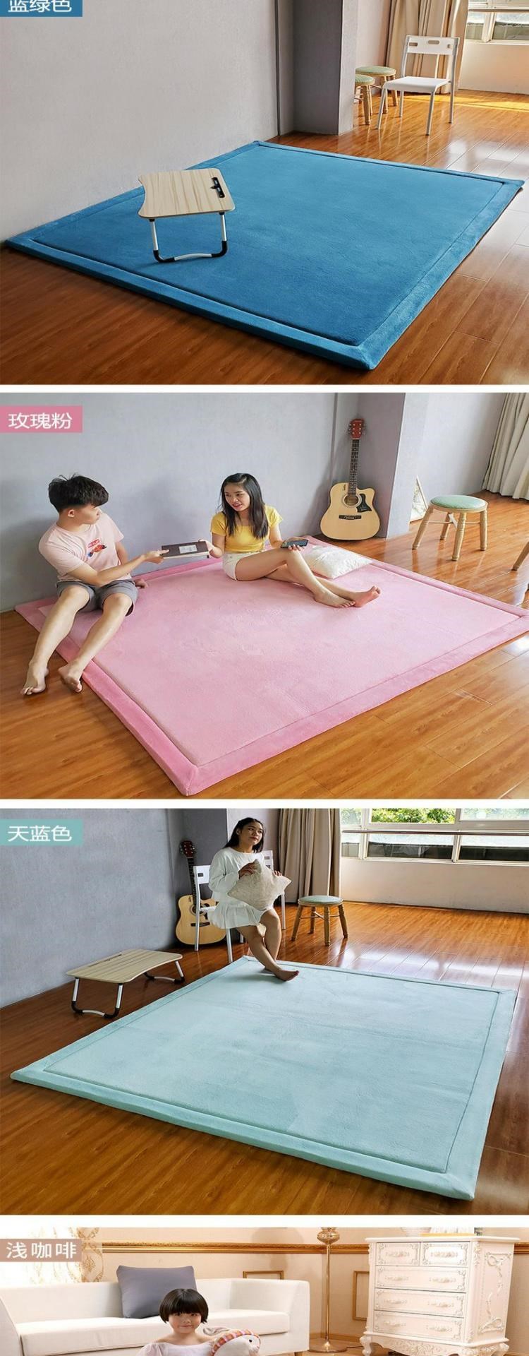 2020 mới tùy chỉnh tatami kang chăn phòng ngủ giường phòng khách thảm trẻ em dễ thương bé bò thảm đi văng - Thảm