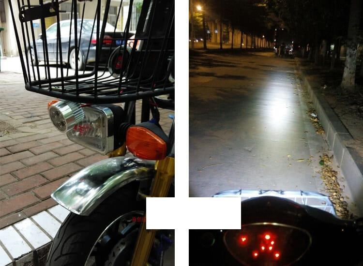 Đèn led ba bánh phụ kiện 12v cực mạnh Đèn xe điện 48v, đèn pha, đèn điện đa năng cải tiến, chống thấm nước chùm sáng cao - Đèn xe máy