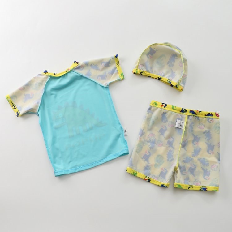 Áo tắm trẻ em nam xẻ tà Hàn Quốc đồ bơi trẻ em lớn, trung và nhỏ cho trẻ sơ sinh áo tắm bé trai màu xanh hồng hạc - Bộ đồ bơi của Kid