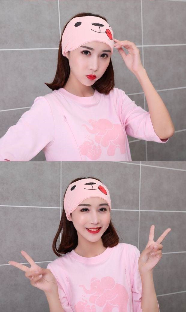 Mũ bảo vệ mùa xuân và mùa thu mô hình sau sinh dễ thương mùa hè mỏng phần giam hãm băng đô thai sản khăn xếp băng đô bảo vệ đầu mũ thai sản - Mũ thai sản / Vớ / Giày