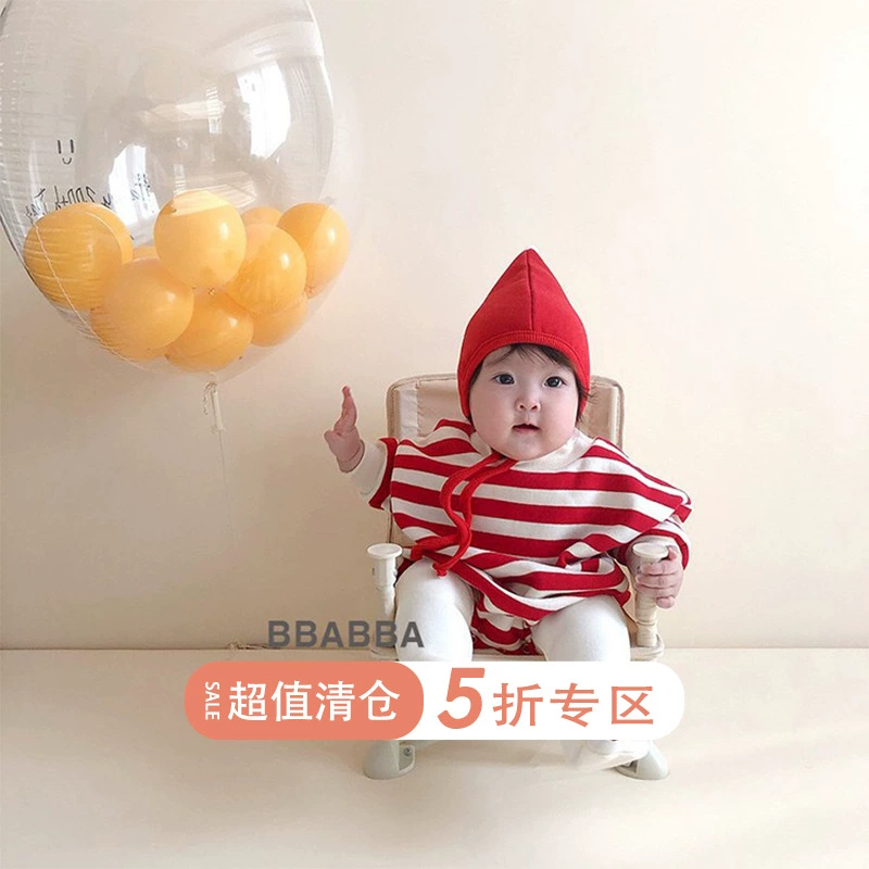 sarakids Hàn Quốc quần áo sơ sinh phong cách phương Tây siêu trẻ em sơ sinh nam nữ sơ sinh romper romper - Áo liền quần