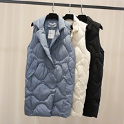 1664 cotton vest mùa thu đông mới phiên bản Hàn Quốc của áo hai dây màu trắng rắn rỏi không tay