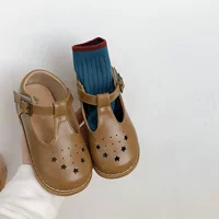 Детская демисезонная обувь для кожаной обуви для принцессы, в западном стиле, мягкая подошва