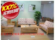 Toàn bộ nhà gỗ thông nội thất tùy chỉnh làm sofa gỗ vải sofa sofa cắt sofa giường